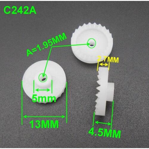 1000Pcs 0.5M 24T Plastic Crown Gear 0.5 Modulus 24 Teeth Aperture 2mm 1.95mm Tight Distribution 4.5MM X 13MM Gears C242A New 504