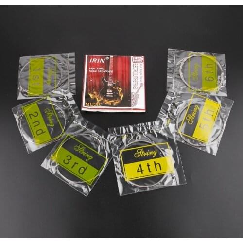 6pcs/set E101 Electric Guitar Strings Steel Core Nickel Alloy Wound (.010-.046) XXUF
