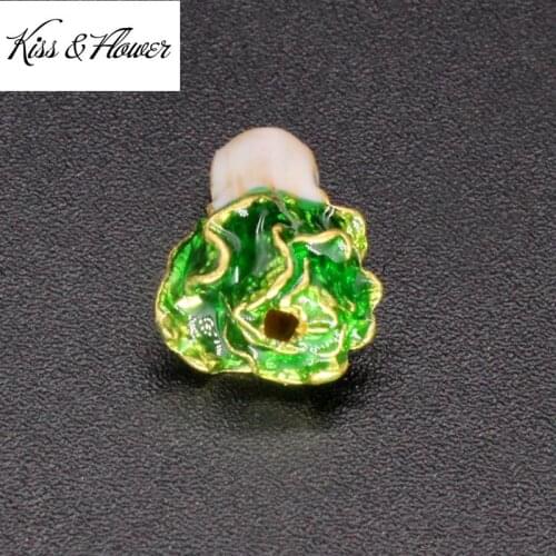 KISS&FLOWER AC53 Cloisonne Fine DIY Jewelry Making Accessories Findings Fittings Bracelet Necklace Looses Cabbage Spacer Beads