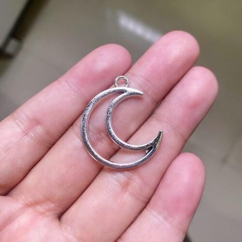 30pcs Hollow Moon Connector Charms For Jewelry DIY Necklace Bracelet Key Chain Aesthetic Accessories Jewelry Making Supplies