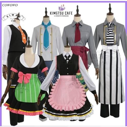 Anime! Demon Slayer: Kimetsu no Yaiba Kamado Tanjirou Kamado Nezuko All Members Cafe Uniforms Cosplay Costume Free Shipping