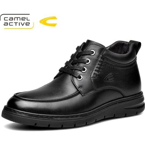 Camel Active New Waterproof Winter Warm Snow Boots Men Vintage Genuine Leather Business BOOTS Male Casual Ankle Boots