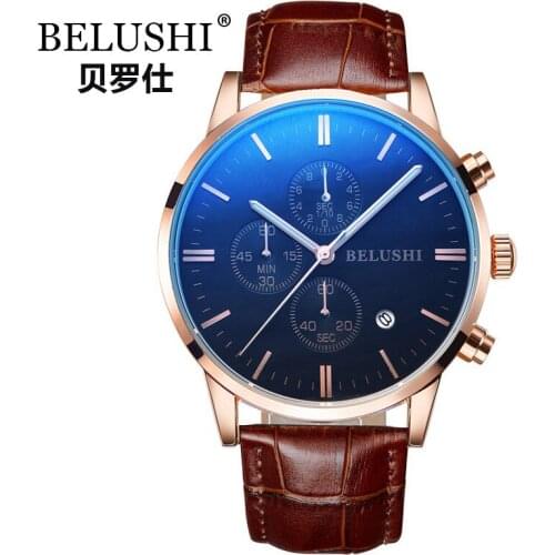 2021 Fashion Mens Watch Calendar Quartz Watch Casual Watch Retro Belt Watch Waterproof Explosion-proof Models Can Be Customized