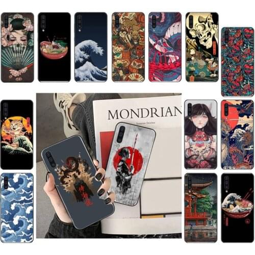 Japanese Style Art Wave Phone Case For Samsung A12 A32 A71 A11 A21S A02 A52 A72 A51 A50 A70 A31 A41 M31