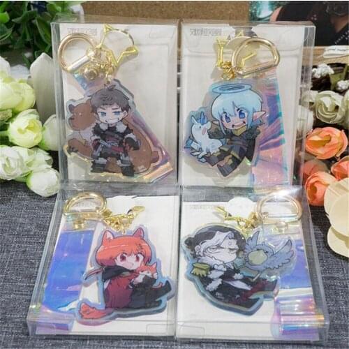 Cosmile Final Fantasy FF14 G'raha Tia Emet Selch Haurchefant Acrylic Keychain Wallet Keyring Strap Limited