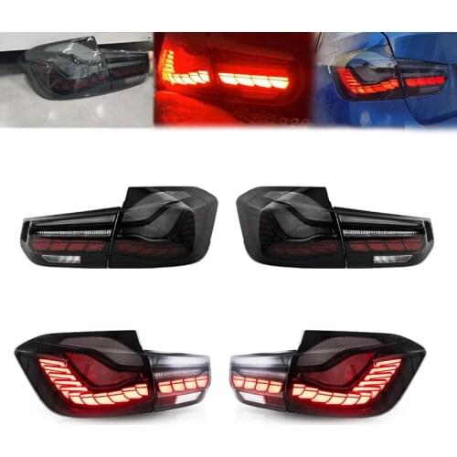 For M Performance Style for BMW 3 Series F30 M3 F80 2012-2019 taillights DRL LED Bulb Rear Fog Lights Car Accessory tail Lamp