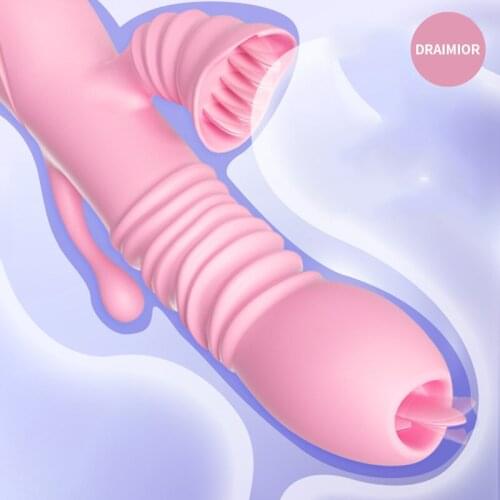 DRAIMIOR Rabbit G Spot Dildo Vibrator Sex Toys for Women Adult Couples Double Tongues Anal Clitoris Stimulator Sexual Product