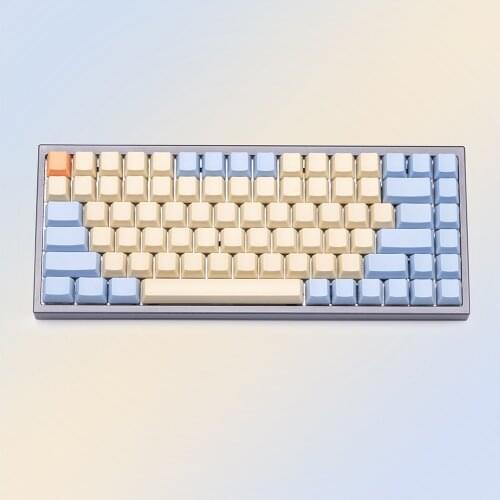 Milk Blue Matte Blank OEM Keycaps For Cherry Mx Switch 64 68 87 Keys Mechanical Keyboard Pure Color 1.45mm Thick PBT Keycaps