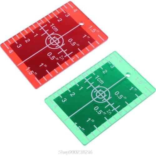 Laser Target Card Plate inch/cm for Green and Red Laser Level Target Plate Au25 20 Dropship