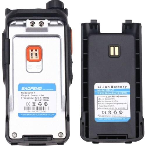 Original Baofeng DM-X 2200mAh Spare Battery for Baofeng Digital Walkie Talkie DM-X Two Way Radio Battery