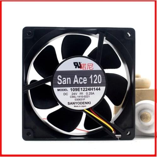 Original 109E1224H144 24V 0.25A 12CM double ball 12038 silent fan