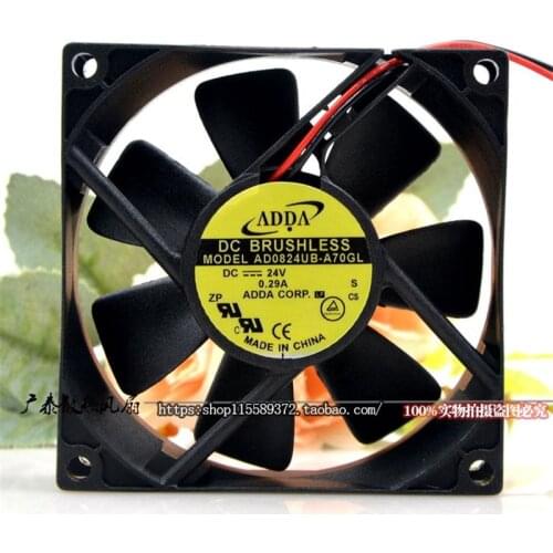 Genuine original 8025 DC24V 0.29A AD0824UB-A70GL 8CM power supply fan