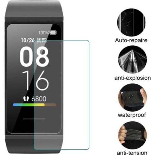 3pcs PET Soft HD Clear Protective Film Guard For Xiaomi Redmi Band 4C Smartband Smart Wristband Bracelet Screen Protector Cover