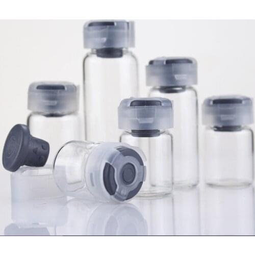 20pcs 3ml 5ml 10ml Portable Glass Perfume Bottle Empty Essential Oils Case Liquid Medicine Bottle glass vial with flip off cap