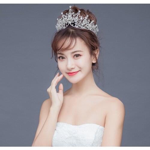 Baroque Luxury Crystal Bridal Crown Wedding Party Queen Headdress Romantic Rhinestone Tiaras and Crowns Couronne De Mariage