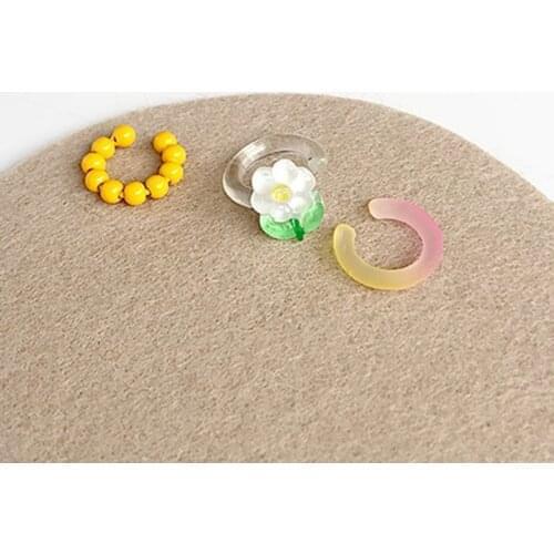 Lovely Candy Color Flower Earcuff Girl Gifts Cute Colourful Floral Clip on Fake Piercing Earrings for Women Fashion Jewelry