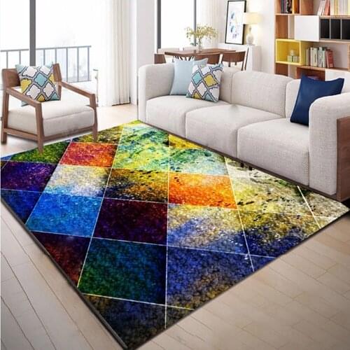 Modern simple thicken imitation cashmere carpets for Living room bedroom large area rug 3D Printed Nordic luxury Home Floor Mat