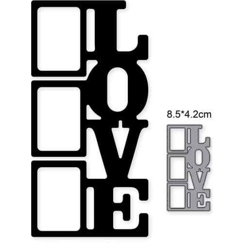Metal Cutting Dies Stencil Love Photo Frame craft Cut Die Scrapbook DIY Handmade Album Paper Cards Decor Dies