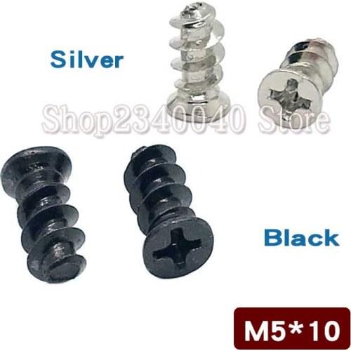 M5 Black/Silver KB Computer PC Case Cooling Fan Mount Screw For Fan Heat Dissipation Screws Cross flat tail self tapping screws