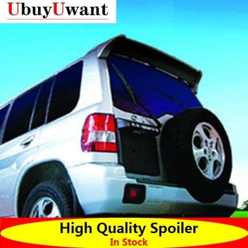 High Quality ABS Material Car Spoiler For Mitsubishi Pajero IO 1996-2004 Primer Color Tail Wing Decoration Rear Trunk Spoiler