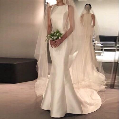 YNQNFS Satin Wedding Dresses