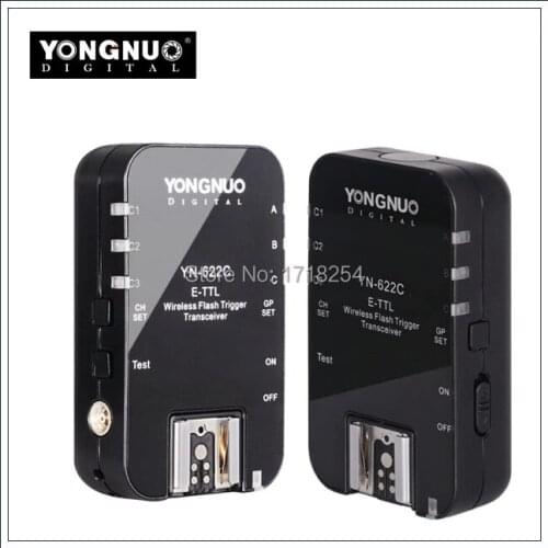 Yongnuo YN-622C YN 622 Wireless ETTL HSS 1/8000S Flash Trigger 2 Transceivers for Canon 1100D 1000D 650D 600D 550D 7D 5DII 50D