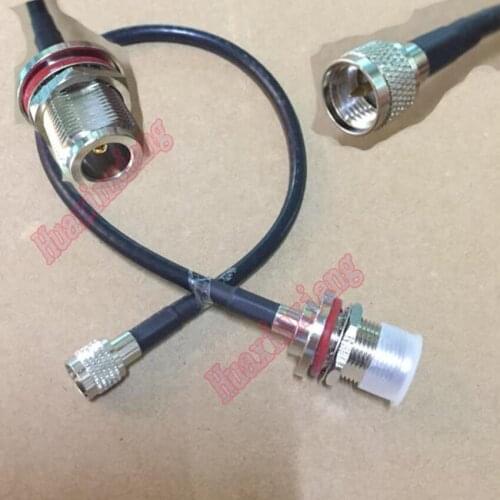 1PCS Mini UHF Male Plug To N Female Jack RF Coaxial Extension Pigtail cable RG58 waterproof 20CM/50CM/100CM