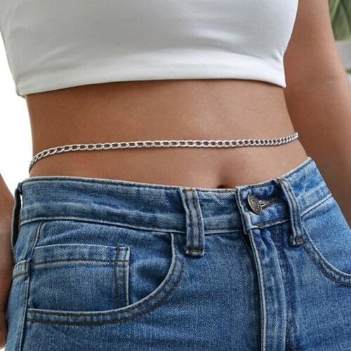 1pcs Belly Waist Chain Body Jewelry Women Silver Color Sexy Chain Bikini Beach Body Chain Vintage Charm Jewelry Y020