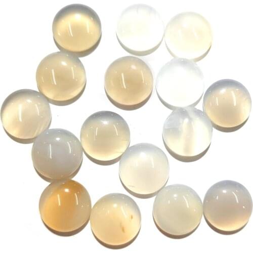 20pcs Natural Stone Snowflow Stones Cabochon 6mm 8mm 10mm No Hole Beads for Making Jewelry DIY accessories Loose Beads