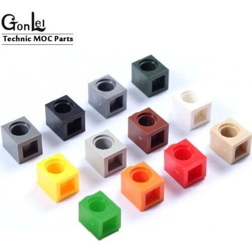 260Pcs/lot Technology Hole Brick 1 x 1 with Hole fit for 6541 MOC Building Blocks Bricks DIY LOGO Designers Children Gifts Toys