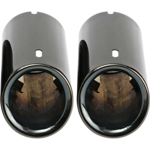 2X Titanium Black Car Exhaust Pipes Tail Tips for BMW E90 E92 325 328I 3 Series