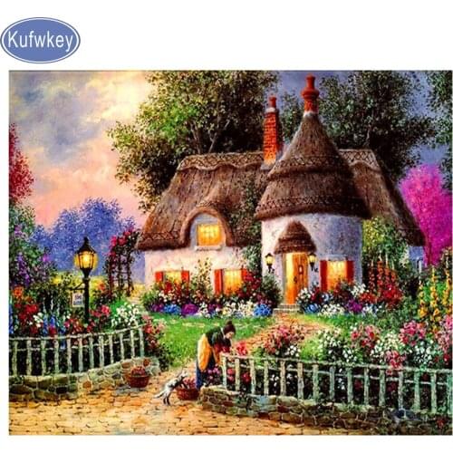 3d diy diamond painting,garden landscape,mosaic cross stitch,5d diamond mazayka,diamond embroidery natural scenery Still life