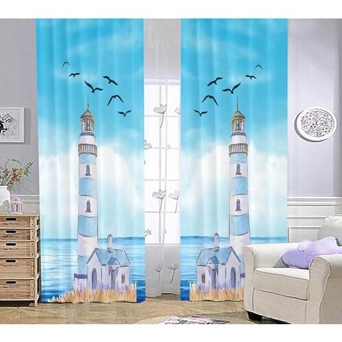 Bebişim Carpet Lighthouse Bİ41 Children 'S Room Backdrop Curtain 140x200 cm