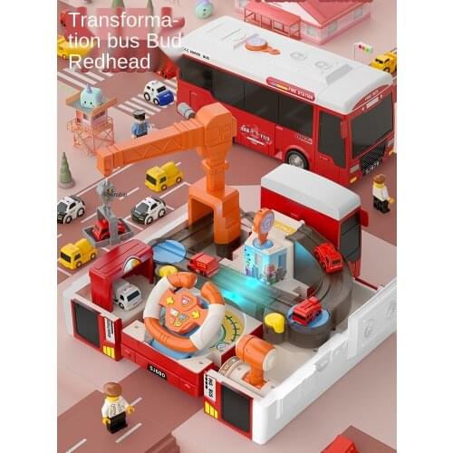 New Childrens Large Deformation Inertia Bus Bus Breakthrough Adventure Baby Steering Wheel Toy Childrens Gift