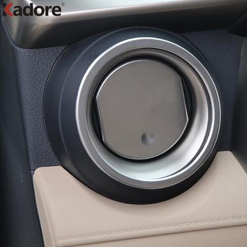 For Toyota RAV4 RAV 4 2016 2017 ABS Matte Car Air Conditioning Cover Trim Outlet Decoration Circle Car Styling 2pcs/set
