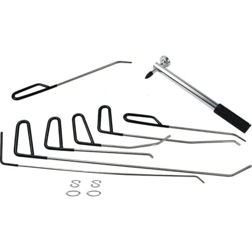 Furuix Rods Hook Tools Paintless Dent Repair Car Dent Removal Tool Kit Hail Hammer