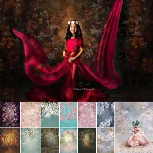 Newborn Kids Art Photography Background Oil Painting Abstract Floral Backdrop for Photographic Studio Spring Photocall Boda