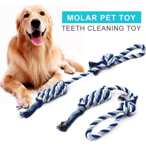Teeth Cleaning Dog Toy For Large Dogs Durable Non-toxic Interactive Chew Cotton Rope Pet Toys Labrador Training Molar Dogs Gift