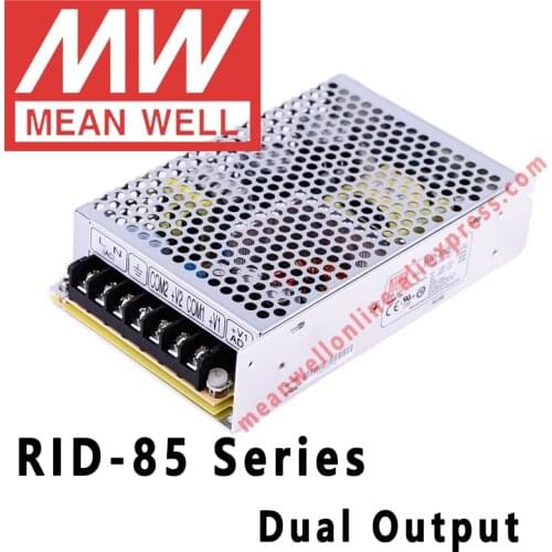 Mean Well RID-85 Series AC/DC 88W 5V/12/24V Dual Output Switching Power Supply meanwell online store