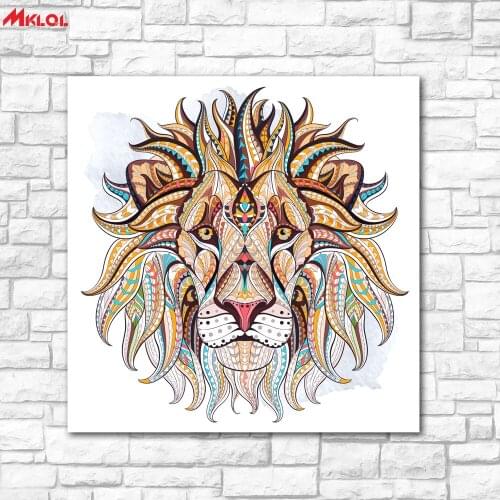 Lion head animal Oil Painting Wall Art Picture Paiting Canvas Paints Home Decor Abstract Print Painting Modern Wall Decor color