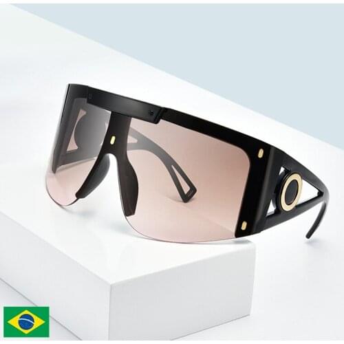 Fashion brand design oversized luxury sunglasses for women half-frame one-piece lenses sun glasses men UV400 2088
