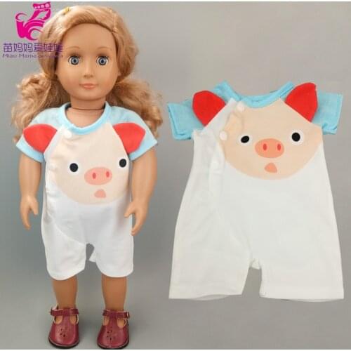 Baby Doll outfit blue shirt Fit For 43cm baby Doll Cute for 18 inch Doll Clothes Children Gifts