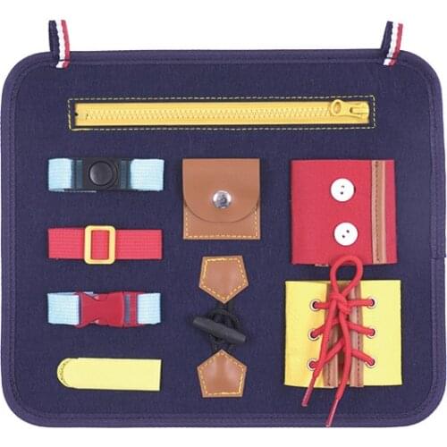 New Montessori Children’s Busy Board Early Education Toys Zipper Buckle Lace Tool Training Self-care Ability Preschool Toys