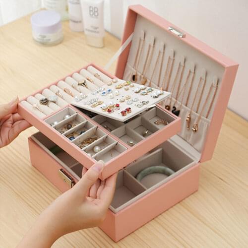 New Leather Jewelry Display High Quality Fashion Design Ring box Gift Choice Love recomended Factory Sale