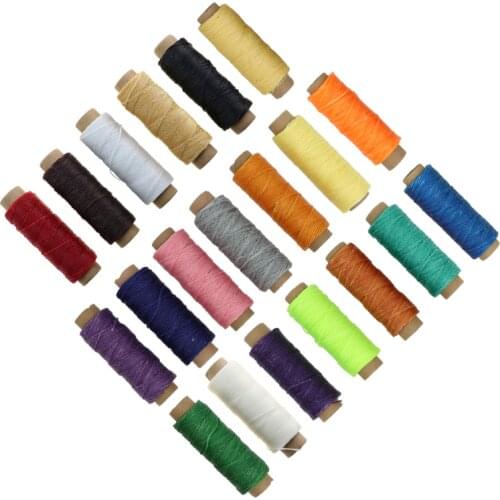 150D Flat Wax Thread 0.8mm Craft DIY Leather Wax Thread Hand-stitched Leather Thread Sewing Thread Nylon Thread