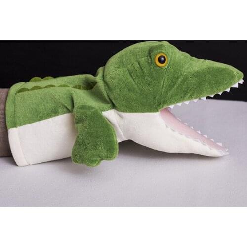 Animal Plush crocodile Alligator Hand Puppet Puppets Kids Cute Soft Toy Story Pretend Playing Dolls Gift For Children, 28CM