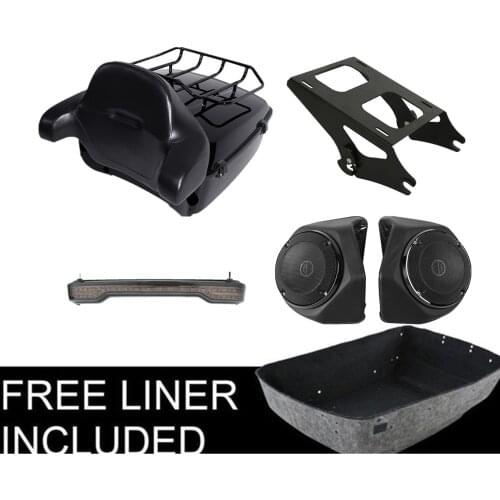 Motorcycle King Pack Trunk Pad Rack Light Speaker For Harley Tour Pak Touring Road King Electra Glide Street Glide 2014-2020