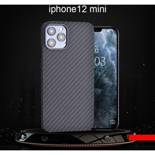 Half Coverage Pure Carbon Fiber Phone Case For iPhone12 Mini 12Pro 12Promax Ultra-Thin Carbon Fiber Phone Case Cover for iPhone