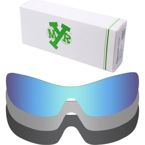 3 Pieces Mryok Anti-Scratch POLARIZED Replacement Lenses for-Oakley Antix Sunglasses Black & Silver Titanium & Ice Blue