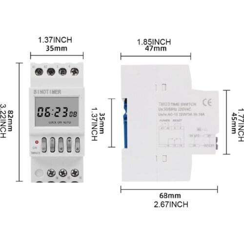 TM623 220V Programmable Astronomical Time Switch with Latitude Longitude Display